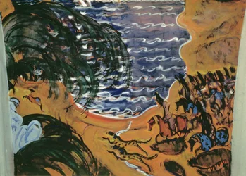 Sketch for the design of a curtain for the ballet Scheherazade